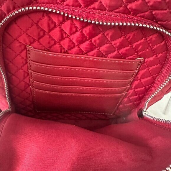 New Cynthia Rowley Quilted Mini Red Backpack with matching wallet - Picture 7 of 10